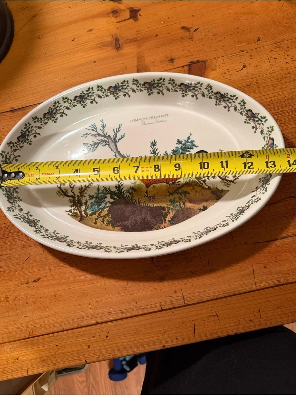 Portmeirion Vintage Birds of Britain Pheasant Oval Serving Platter